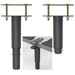 2PCS Adjustable Bed Support Legs Bed Frame Replacement Legs,Metal Center Support Leg for Bed Frame,Extra Heavy Duty Furniture Legs(5.1" to 9.6")