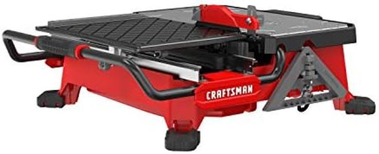 CRAFTSMAN V20 Tile Cutter, Wet Tile Saw, Compact Sliding Cart, 7 inch, Cordless, Battery and Charger (CMCS4000M1)