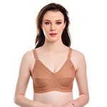 MISFIRE Women's Cotton Non Padded C Cup Non Wired Push-Up Bra for Regular Use Girls Brassiere Nude, 42 Size Ladies Bra Combo for Women and Girls