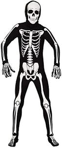 AltSkin Adult/Kids Full Body Stretch Fabric Zentai Suit - Glow in the Dark Skeleton - Glowing Skeleton Costume for Halloween (X-Large)