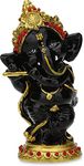 Glorious World Creations Musician Lord Ganesha showpiece Best Home Decorative Item for Your Home, Office Cabin and Car Dashboard Available in Best Color (BANSURI Ganesha)