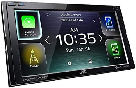 JVC KW-M75BT Compatible with Apple CarPlay, Android Auto 2-DIN AV Receiver (No CD Drive)