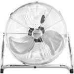 Pro Breeze® 20" Chrome Gym Floor Fan with 3 Speeds and Adjustable Fan Head, Standing Metal Pedestal Fan with Powerful Circulation