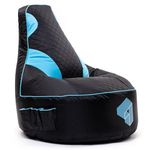 Gouchee Home Beadbox Gaming Bean Bag Chair with High Back, Gaming Sofa with Filling Included for Gamers Blue, X-Large