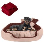 DRILLY Bed Washable Soft Reversible Dog Bed with Blanket for Small | Medium | Large | Extra Large | XXL | 3XL | 4XL Size Dogs | Cats | Puppy | pet | Rabbit |Cushion Pillow (L)