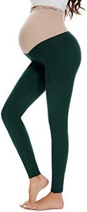 Smallshow Damen Lange Umstandsleggings Strcetch Umstandsmode Umstandshose Deep Green M