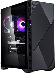 Zalman Z3 Iceberg ATX Mid Tower Gaming PC Case - 2 x 120mm ARGB Fans Preinstalled - Tempered Glass Side Panel - Support E-ATX, 2 x USB 3.0, Black