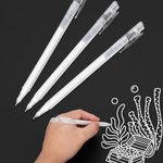 SMOOTHERPRO White Gel Pen | 3 Pcs White Ink Pen Set | 0.6mm Point Gel Pen | for Black Dark Paper Highlight Drawing Sketching Design (S060-3)