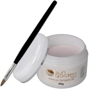 Polvere Rosa di acrilico da 30g incl. Pennello lingua di gatto per acrilico