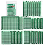 Chanzon 34 Pcs Double Sided PCB Board Tinned Through Holes (5 Sizes 2X8 3X7 4X6 5X7 7x9) Prototype Kit FR4 Printed Universal Circuit Perfboard for DIY Soldering project Compatible with Arduino Kits