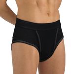 Medically Approved Hernia Underwear For Men - Includes x 2 Hernia Pads - Designed to Contain, Support & Reduce Inguinal, Lower Abdominal & Scrotal Hernias (Black, 2XL)