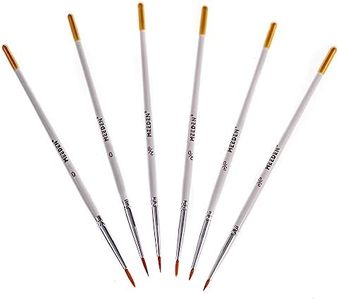 MEEDEN Detail Paint Brush Set - 6 Miniature Art Brushes for Fine Detailing & Art Painting - Acrylic, Watercolor, Oil - Miniatures, Models, Airplane Kits, Nail(Nylon Hair)