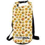 Aduro Waterproof Phone Bag Floating Lightweight Waterproof Bag - Ideal Dry Bags for Kayaking, Rafting, Boating, Swimming, Camping, Hiking, Beach, Fishing, and Backpacking - 20L - Emoji