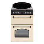 Leisure CLB60ECC 60cm Double Oven Electric Range Cooker – Cream, Multifunction Main Oven, Conventional Top Oven & Grill, Ceramic Hob, LED Timer, A Rated Efficiency, Stylish Traditional Design