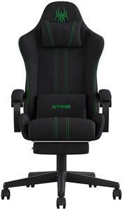 Fabric Gaming Chair,Ergonomic Office Chair with Footrest and Lumbar Support,Comfortable High Back Computer Chairs Cloth for Adults,Height Adjustable Gamer Chair