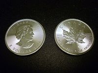 Silver Canada Canada Canadian Maple Leaf 1 oz 999 Silver Coin 2015