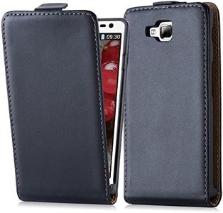 cadorabo Coque pour LG Optimus L9 II (2.Gen) en Noir DE Jais - Housse Protection en Style Flip en Similicuir Lisse - Etui Poche Folio Case Cover