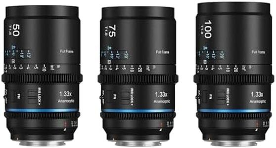 SIRUI Astra 1.33X Auto Focus Full Frame Anamorphic Cine Lens for L Mount Cameras, Lumix DC Series, FP/FPL, Leica SL Series, 50+75+100mm Lens Kit (Blue Flare)