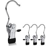 The Hanger Store 10 Single Clip Metal Coat Hangers for Scarf, Belt, Gloves, Shoes, Garments, Clothes