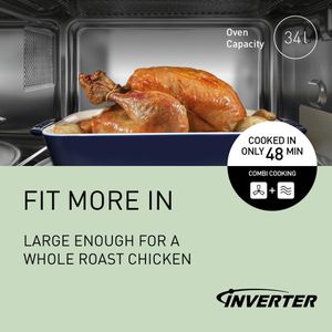 Panasonic 34L Combination Microwave Oven – Stainless Steel