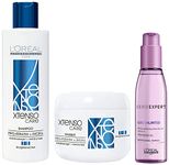 L'OREAL PROFESSIONNEL PARIS Serie Expert Liss Unlimited Blow Dry Serum 125 Ml, For Frizz-Free Hair& Xtenso Care Shampoo 250 ML & Xtenso Care Masque 196 gm
