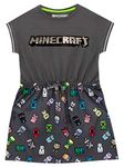 Minecraft Girls Dress Grey Age 9-10 Years