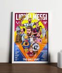 SINCE 7 STORE Lionel Messi Legendary Career Framed Poster For Gifting/For Room Decor/For Football Fans (A3, WHITE)