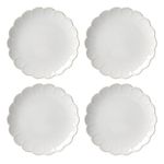 Lenox 893544 French Perle Scallop 4-Piece Accent Plate Set, Stoneware, 0