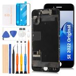 Olivechard OEM LCD Screen Replacement for iPhone SE 2022 3rd Gen 4.7" with Touch Digitizer, Front Camera, and Speaker (A2783, A2595, A2785) Repair Kit