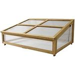 VegTrug Classic Cold Frame, Durable and Spacious Wooden Frame, Ideal Gardening Accessories, Natural, 1m