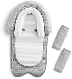 Munchkin Car Seat Head Support Baby, Infant and Newborn, Fabric Strap Covers, Silver-Ion Technology, Dots