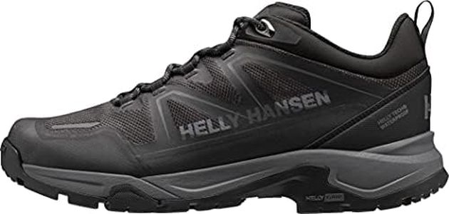 Helly-Hansen Men's Cascade Low HT Waterproof Breathable Lightweight Hiking Sneaker, Black/Charcoal - 9