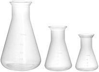 QWORK Erlenmeyer Flask, 3 Pack Clea