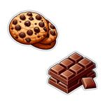 magneverse Chocochip Cookie & Chocolate Bar Fridge Magnet Set, Premium Acrylic Fridge Magnets for Kitchen & Home Decor (Set of 2 Magnets)