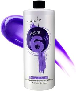 Moehair Anti Yellow Crème Developer with Violet Pigment Creme 6% hydrogen peroxide, 20 volume developer. Professional hair developer for coloring, highlighting or bleaching. 32 Fl Oz
