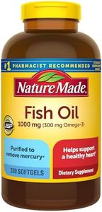Nature Made Fish Oil 1,000 mg Softgels, 320 Count for Heart Health† (Packaging May Vary)