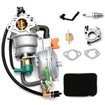 Dual Fuel Carburetor LPG/NG Conversion Kit Replacement for Honda 188F 190F GX340 GX390 GX420 4.5-5.5KW Generator