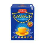 Vikram Kavach Immunity Booster Tea | 100% Natural Ayurvedic Blend With The Goodness of 7 Spices Tulsi, Ashwagandha, Ginseng, Ginger, Cinnamon, Clove, Cardamom | Herbal Tea Powder | 250g | Pack of 2