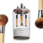 Démira Rinse Lilly™ - Automatic Makeup Tool Cleaner | Upgraded Electric Makeup Brush Cleaner | Effortless Makeup Brush Cleaning | Automatic Cosmetic Brush Cleaner | Portable Makeup Brush Cleaning Pad | Makeup Brush Cleaner Mat | Makeup Accessories