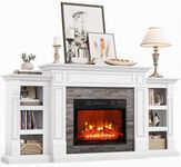 70" Electric Fireplace with Mantel,