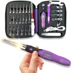 Jeciran Upgraded Light Up Counting Crochet Hook Set,Light&Counter,24-in-1