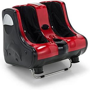 Giantex Foot Calf Leg Massager Machine, Shiatsu Kneading Rolling Vibration Heating, Deep Kneading Massage, Electric Foot Massager w/Heat for Tired Feet, Leg, Calf