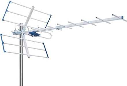 EDISION YAGI 12db Antena TDT UHF 21-48 Exterior Digital Terrestre,con Filtro LTE 5G,Ideal para recepción de Televisión Digital Terrestre DVB-T/T2,Frecuencias 470-694Mhz,Longitud 101cm,LTE700,Azul