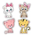 Nourish Cute Cats Fridge Magnets (3 inch x2.5 inch)