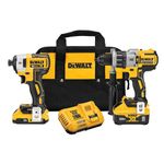 DEWALT DCK299D1W1 20V MAX XR Hammer Drill/Driver With POWER DETECT Tool Technology & Impact Driver Kit