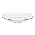 Incrizma Glass 23 cm Deep Soup/Pasta Plate Dessert and Salad Plates, Round Plates for Toast, Cheese, Appetizer, Side, and Pie Set of 2 (23 cm, 2)