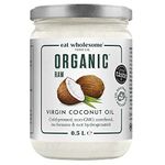 Eat Wholesome Organic Virgin Coconut Oil, Raw Cold-Pressed, 500 ml, Glass Jar in Box, for Cooking, Baking, Skincare & Hair