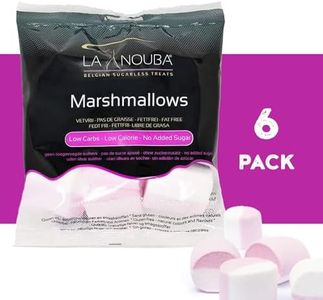 La Nouba Sugar-Free Marshmallows – 6 Bags – 2.7 oz. – Low Calorie, Low Carb, Fat-Free and Gluten Free Snack – Traditional Delicious Taste – All Natural and Healthy Marshmallows