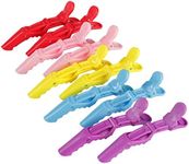 10 Pack Alligator Hair Clips for Styling Sectioning, Proxima Direct Non-slip Grip Clips for Hair Cutting, Women Professional Plastic Salon Hairclip with Wide Teeth & Double-Hinged Design (Multicolor)