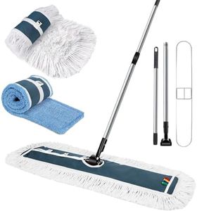 MASTERTOP 42" Commercial Mop, Heavy Duty Dust Floor Mop with 2 Microfiber Pads, Professional Industrial Wet and Dry Mop with 51.6" Long Handle for Hardwood, Tile, Laminate,Garage,Office